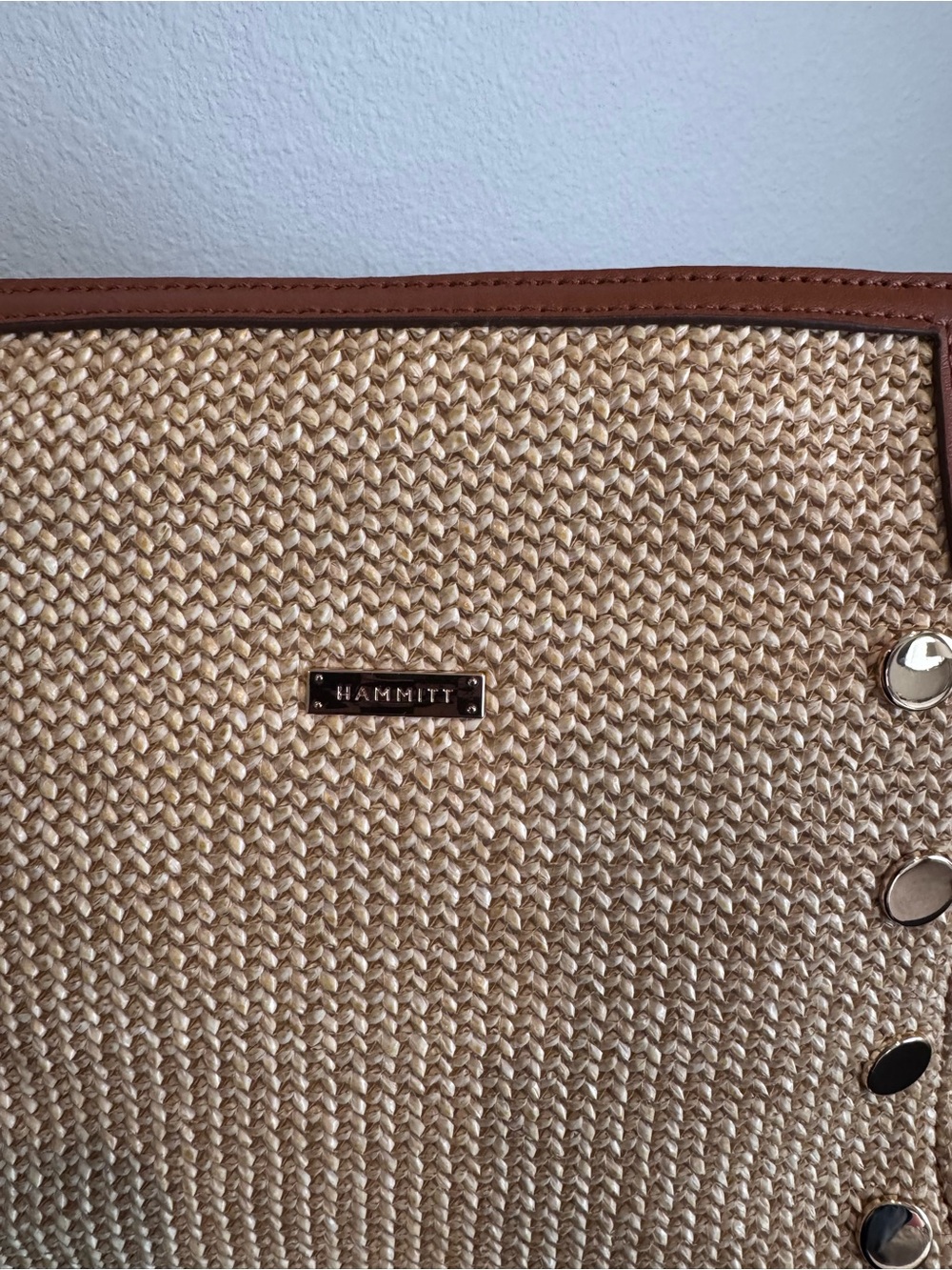 Hammitt Bryant Med Cocoa Raffia Bag NWT - Picture 7 of 7